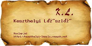 Keszthelyi László névjegykártya