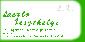 laszlo keszthelyi business card