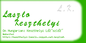 laszlo keszthelyi business card